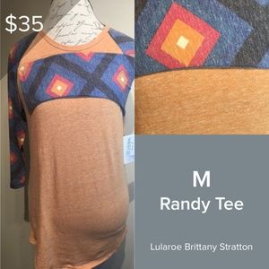 NWT Lularoe Randy baseball Tee - Medium